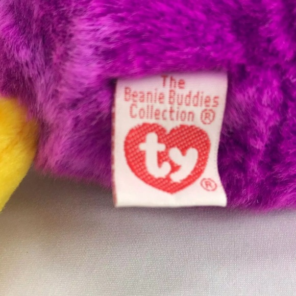 TY Beanie Baby Patti, Purple, Yellow Duck Platypus 1998 Tag Attached 14" - Picture 7 of 10